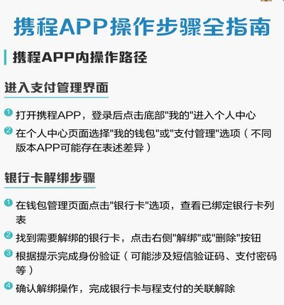 携程支付如何安全解绑银行卡？详细操作指南